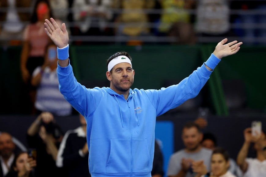 Tennis - Exhibition - Juan Martin del Potro v Novak Djokovic - Estadio Mary Teran de Weiss, Buenos Aires, Argentina - December 1, 2024
Argentina's Juan Martin del Potro during an exhibition match REUTERS/Agustin Marcarian