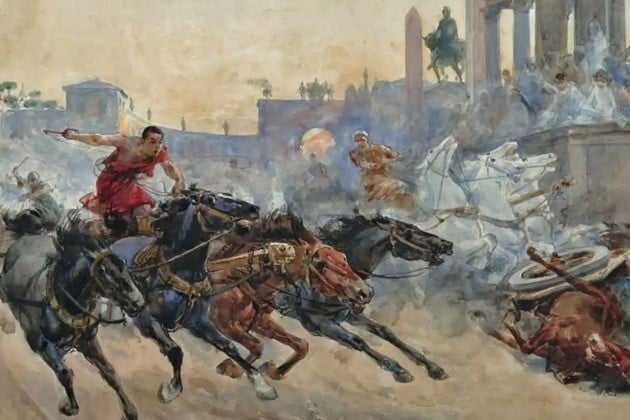 Carrera de cuadrigas, Ulpiano Checa. Museo Ulpiano Checa de Madrid