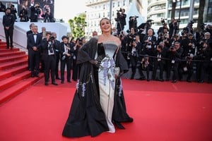 Sharon Stone poses on the red carpet during arrivals for the screening of the film "Fjord" in competition at the 79th Cannes Film Festival in Cannes, France, May 18, 2026. REUTERS/Marko Djurica