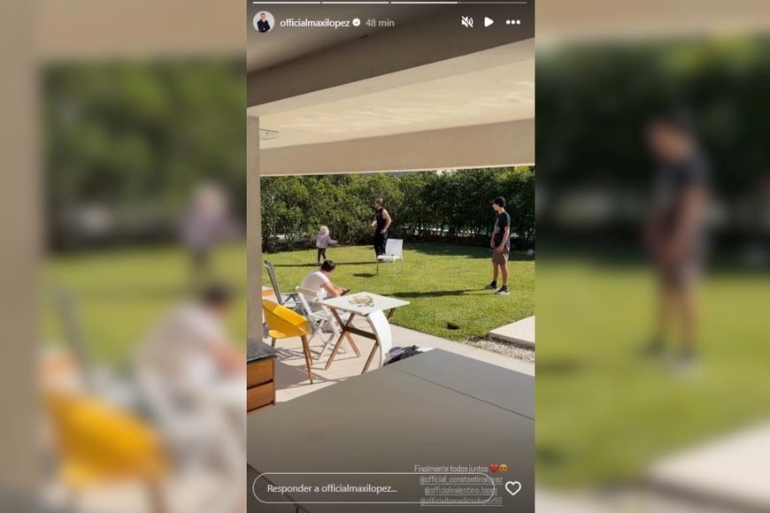Maxi López mostró cómo fue el reencuentro entre sus hijos y Elle.