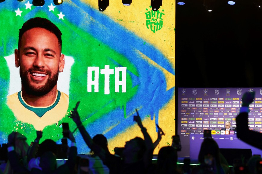 Soccer Football - FIFA World Cup 2026 - Brazil coach Carlo Ancelotti speaks to media ahead of the World Cup - Museu do Amanha, Rio de Janeiro, Brazil - May 18, 2026
Brazil coach Carlo Ancelotti names Santos' Neymar in his squad during the press conference REUTERS/Ricardo Moraes