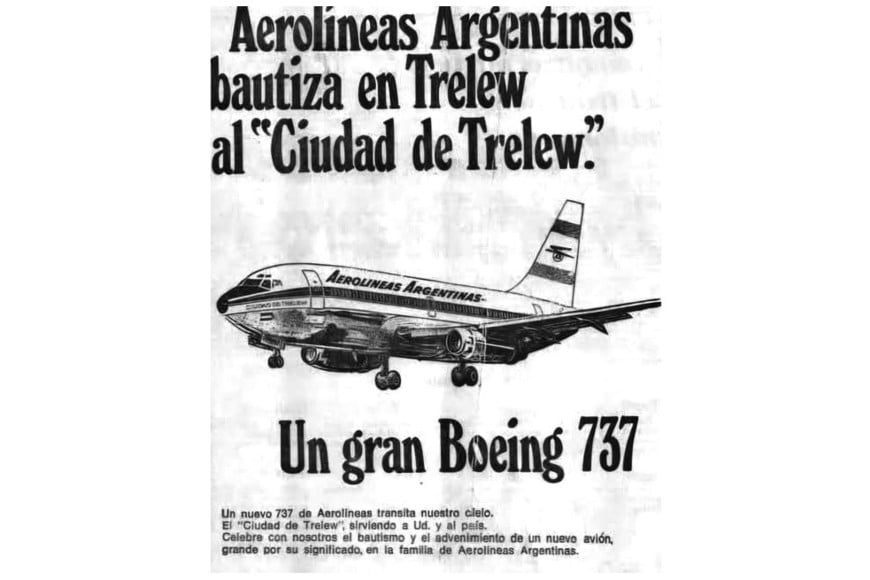 El folleto de Aerolíneas Argentinas.