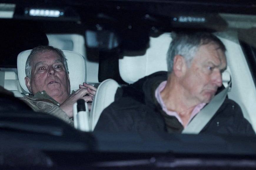 Andrew Mountbatten Windsor, younger brother of Britain’s King Charles, formerly known as Prince Andrew, leaves Aylsham Police Station on a vehicle, on the day he was arrested on suspicion of misconduct in public office, after the U.S. Justice Department released more records tied to the late financier and convicted sex offender Jeffrey Epstein, in Aylsham, Britain, February 19, 2026. REUTERS/Phil Noble TPX IMAGES OF THE DAY ATTENTION EDITORS: UPDATING HEADLINE