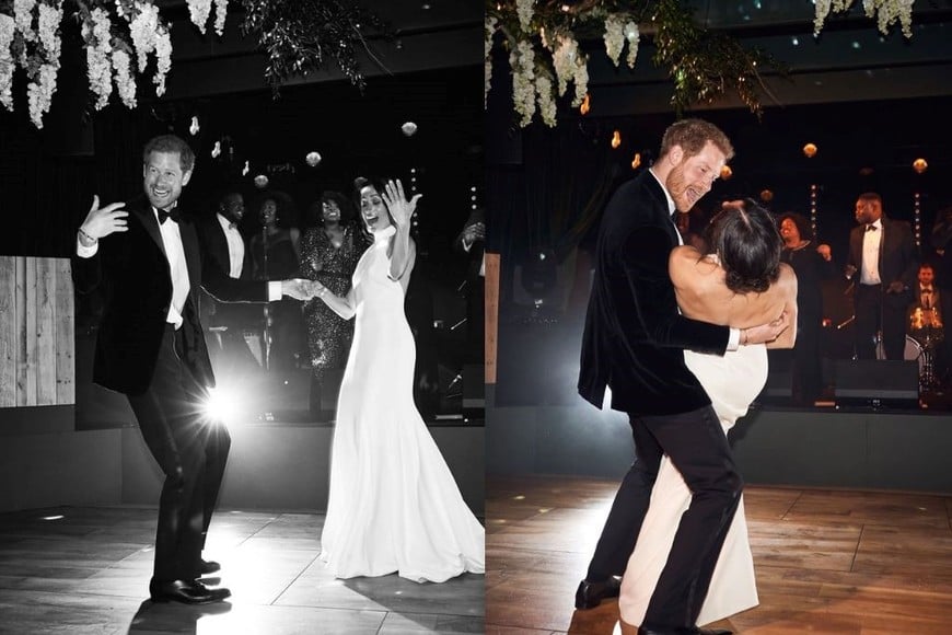 Las divertidas fotos que compartió Meghan de su boda con Harry.