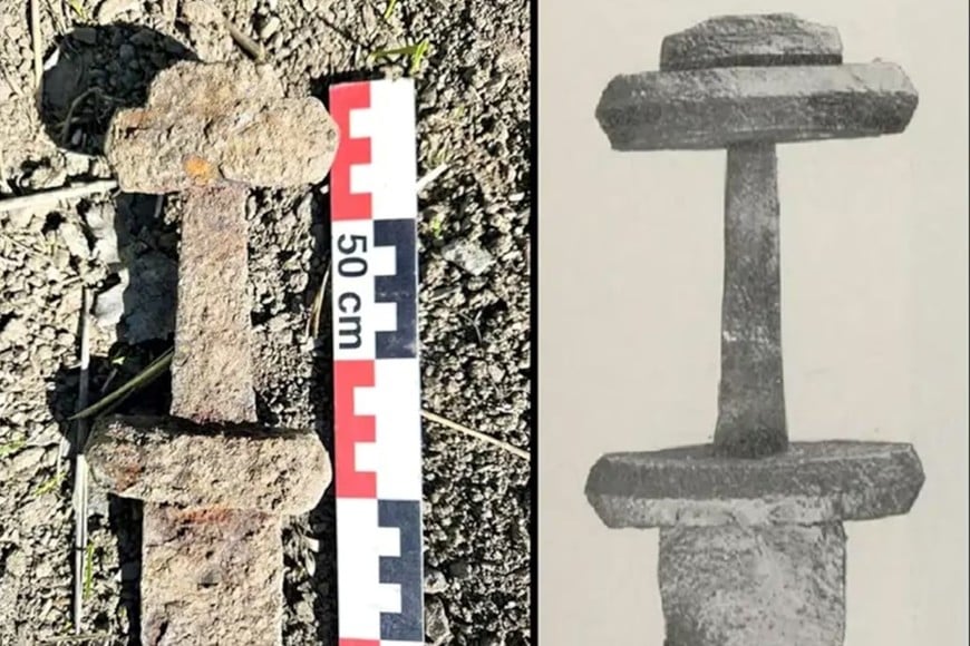 La espada fue trasladada a un museo para su estudio y conservación.