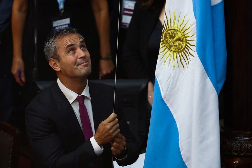 President of the Chamber of Deputies of Argentina, Martin Menem, attends the opening session of the 144th legislative term of Congress at the National Congress building in Buenos Aires, Argentina, March 1, 2026. REUTERS/Agustin Marcarian