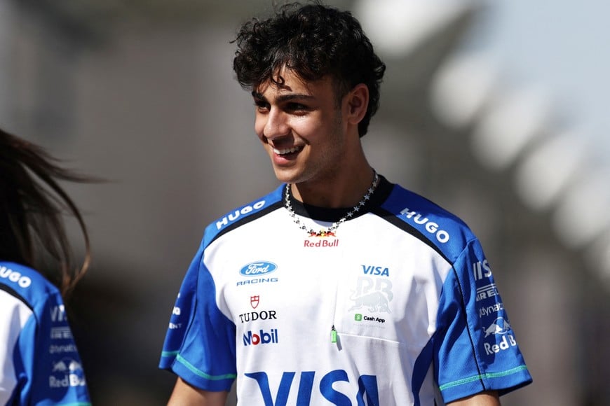 Formula One F1 - Pre Season Testing - Bahrain International Circuit, Sakhir, Bahrain - February 19, 2026
Racing Bulls' Arvid Lindblad in the paddock during pre-season testing REUTERS/Hamad I Mohammed