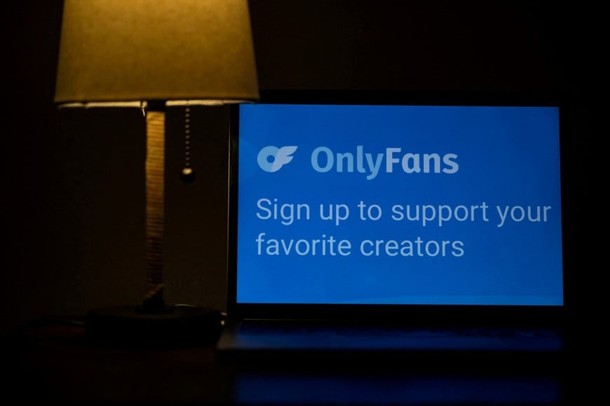 FILE PHOTO: A logo for OnlyFans is seen in this illustration picture, February 29, 2024. REUTERS/Carlos Barria/Illustration/File Photo