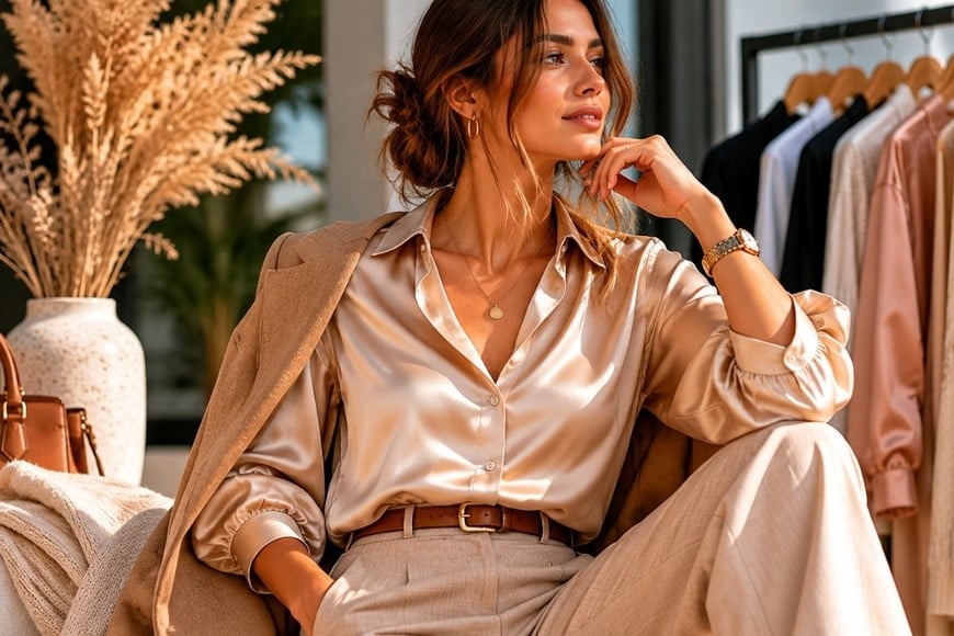 Materiales que hacen que un atuendo luzca más elegante.