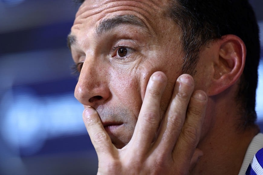 Soccer Football - International Friendly - Argentina Press Conference - Ezeiza Training Complex, Buenos Aires, Argentina - March 26, 2026
Argentina coach Lionel Scaloni during a press conference REUTERS/Agustin Marcarian