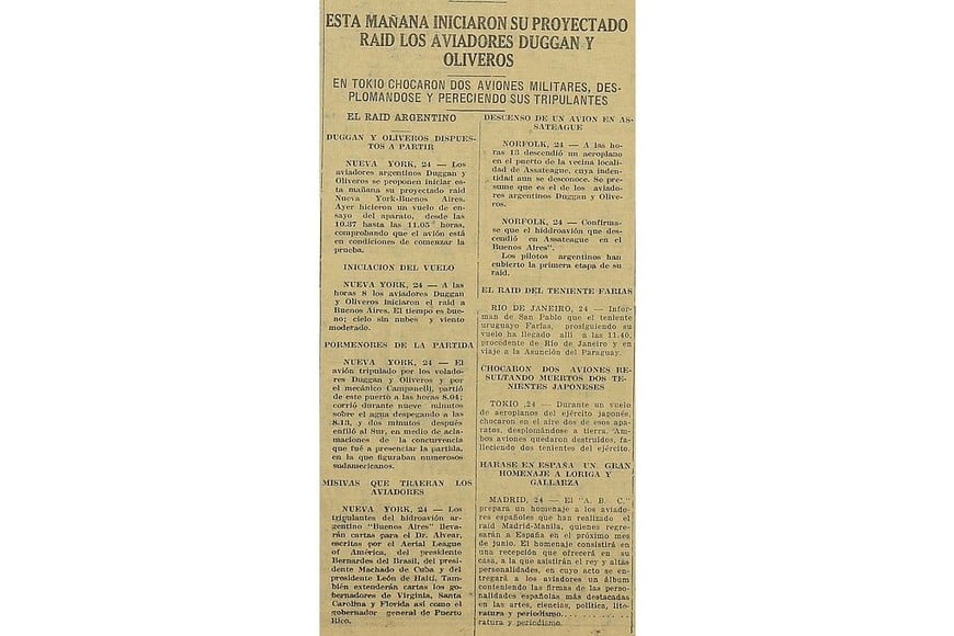 Tapa de la edición del 24 de mayo de 1926 de diario El Litoral (detalle).