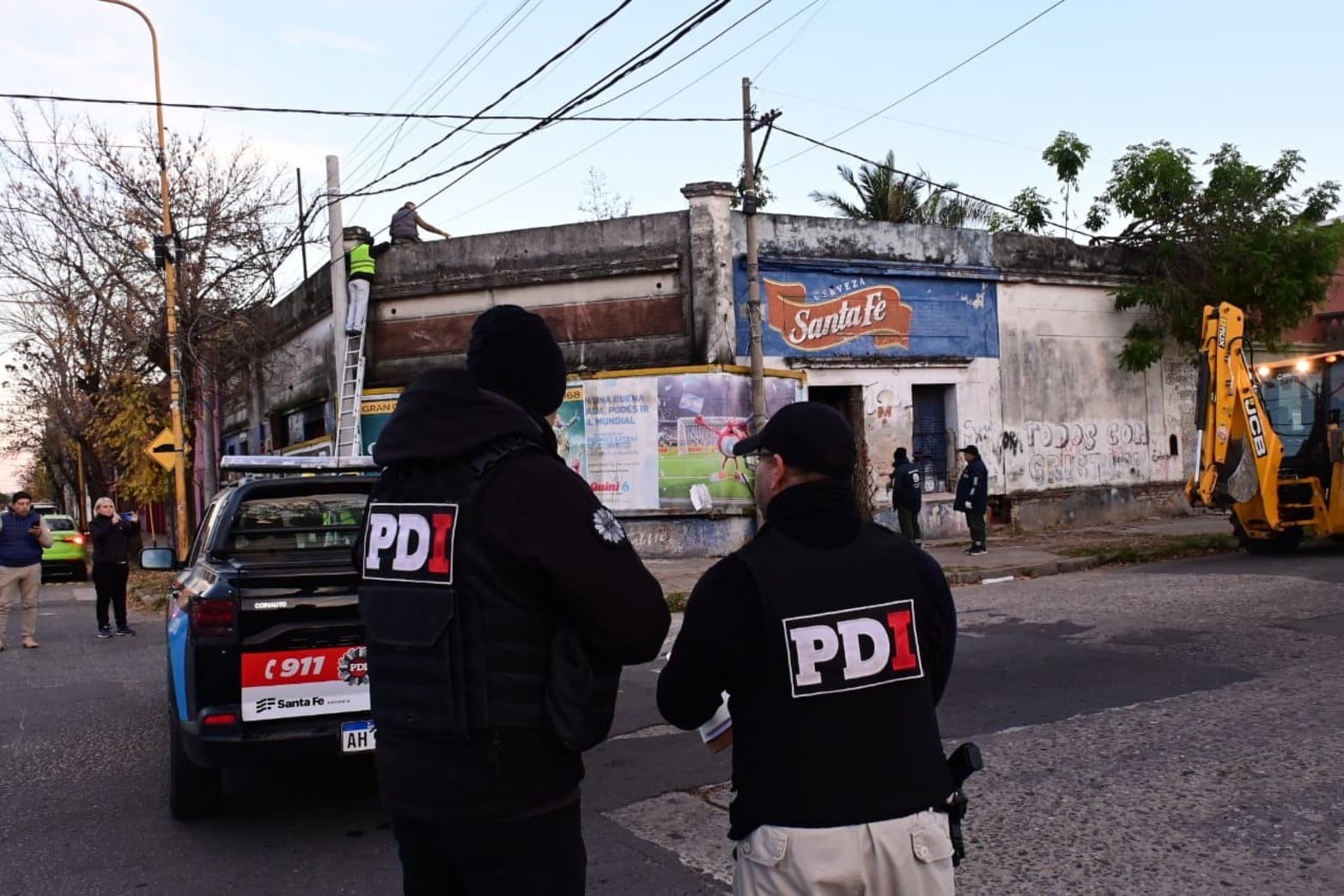 La PDI custodió el lugar. 
