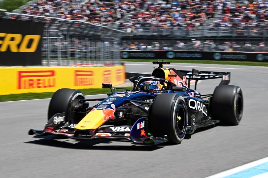 May 22, 2026; Montreal, Quebec, CANADA; Red Bull Racing driver Max Verstappen (3) during practice session before the Lenovo Grand Prix Du Canada at Circuit Gilles-Villeneuve. Mandatory Credit: David Kirouac-Imagn Images