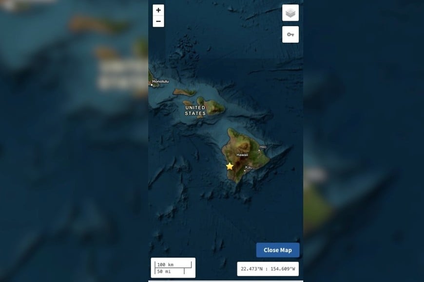 Un terremoto de magnitud 6.0 golpeó la Isla Grande de Hawái.