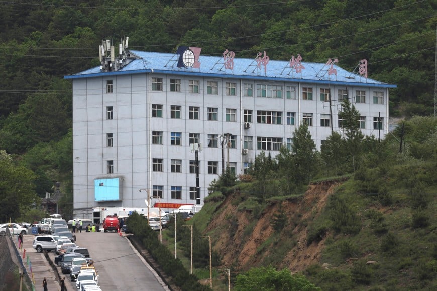 Rescuers work at the site following a gas explosion at Liushenyu coal mine in Qinyuan county, Shanxi province, China May 23, 2026. China Daily via REUTERS ATTENTION EDITORS - THIS PICTURE WAS PROVIDED BY A THIRD PARTY. CHINA OUT. NO COMMERCIAL OR EDITORIAL SALES IN CHINA.