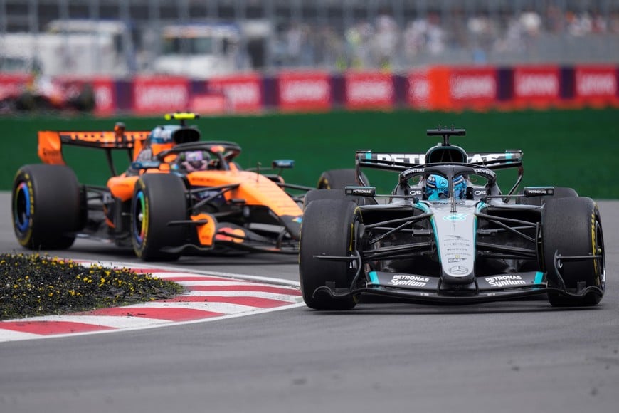 Formula One F1 - Canadian Grand Prix -  Circuit Gilles Villeneuve, Montreal, Quebec, Canada - May 23, 2026
Mercedes' George Russell in action during the sprint race REUTERS/Mathieu Belanger