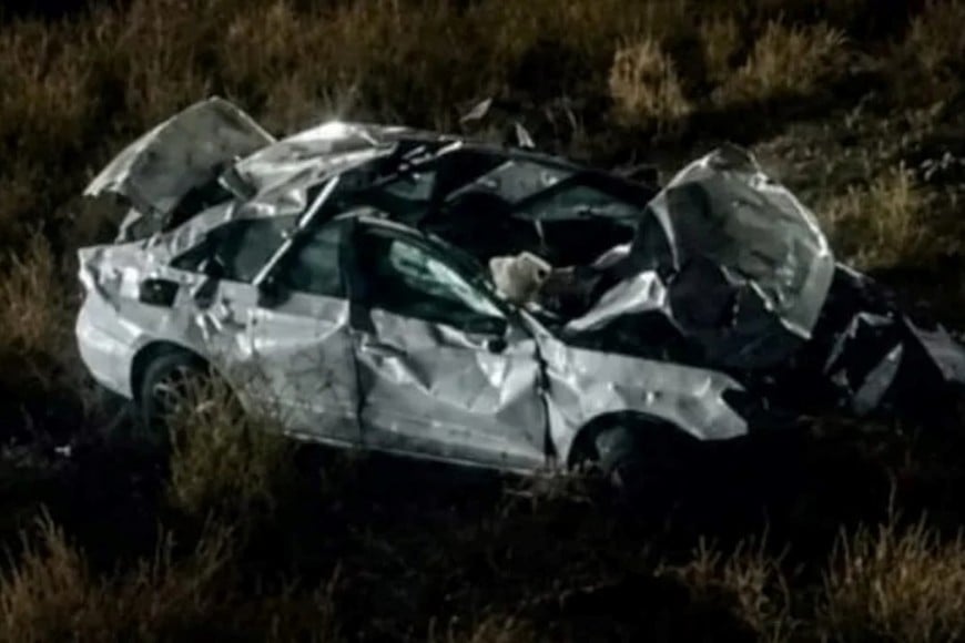 Así quedó el auto tras el accidente.