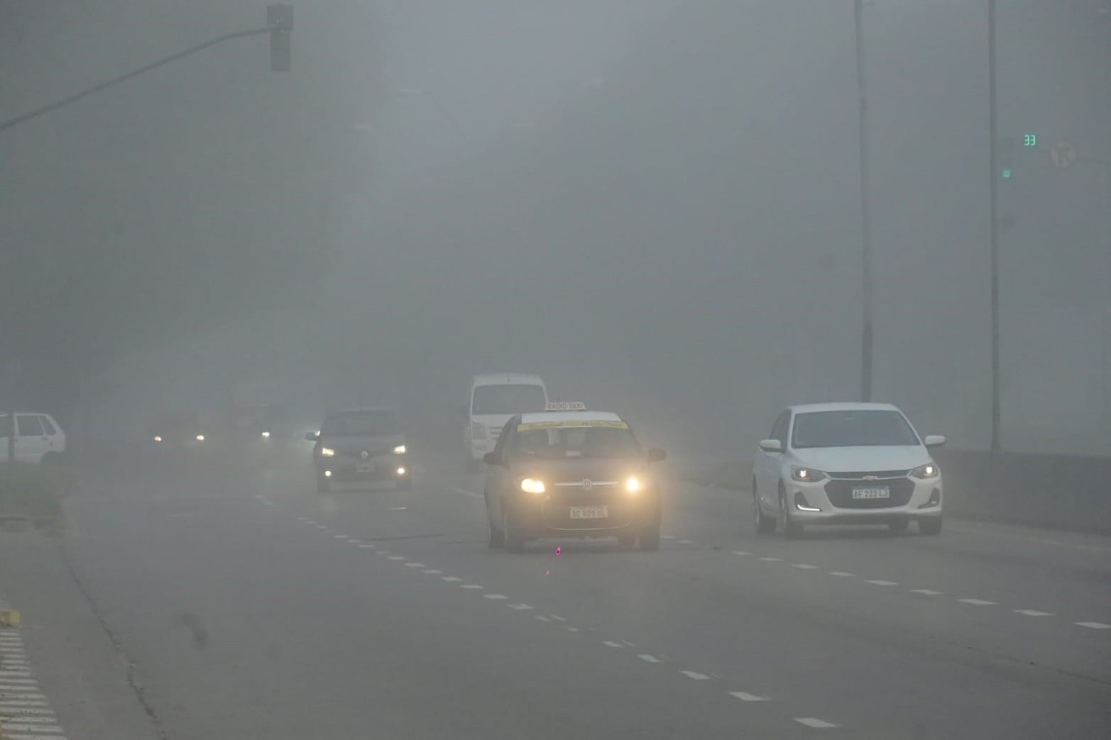 Lunes con neblina en la ciudad de Santa Fe Créditos: Flavio Raina