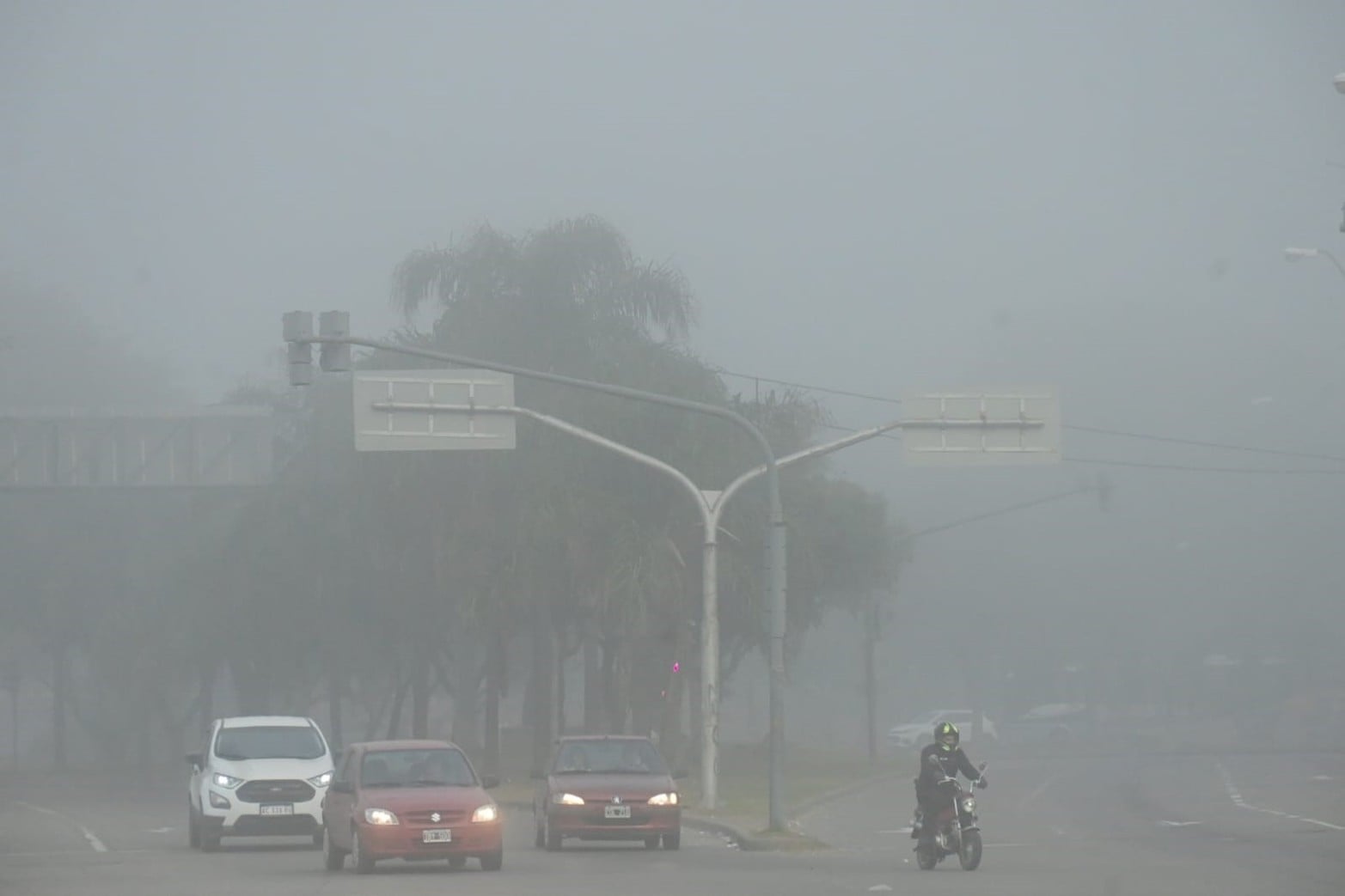 Lunes con neblina en la ciudad de Santa Fe Créditos: Flavio Raina