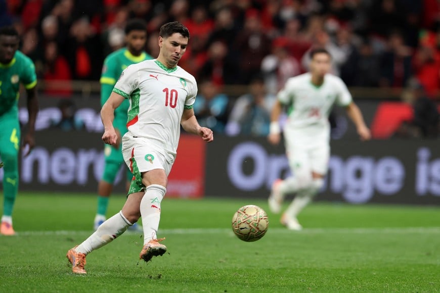 Soccer Football - CAF Africa Cup of Nations - Morocco 2025 - Final - Senegal v Morocco - Prince Moulay Abdellah Stadium, Rabat, Morocco - January 18, 2026
Morocco's Brahim Diaz misses a penalty REUTERS/Amr Abdallah Dalsh