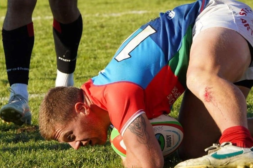El try ya es un hecho. Dogliani, como sus compañeros, contagia de adentro hacia afuera. Foto: Fernando Nicola.