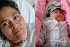 Las imágenes de Nazarena junto a su mamá comenzaron rápidamente a circular en redes sociales