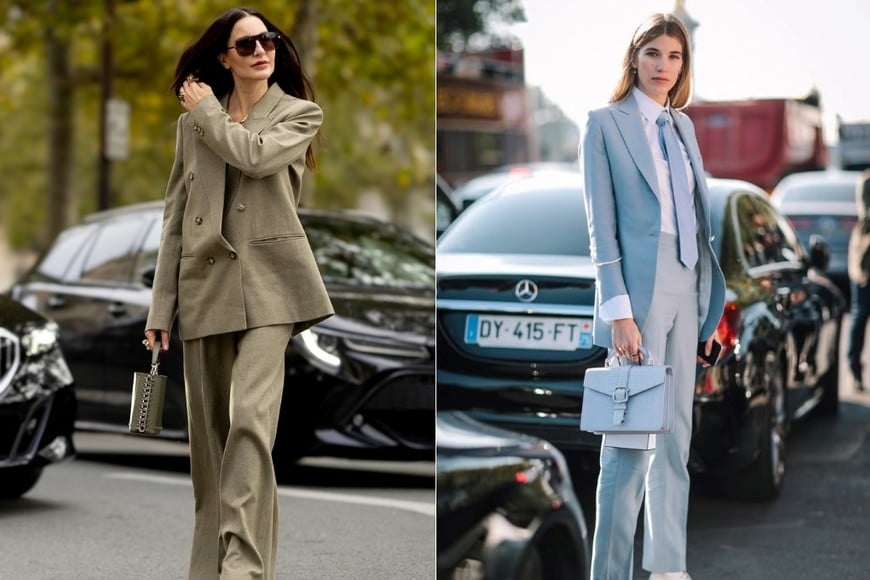 Colores, texturas y accesorios renovaron el estilo clásico del traje femenino.