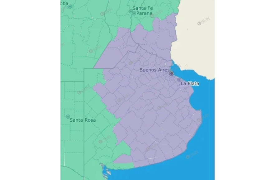 Zonas bajo advertencia por niebla.