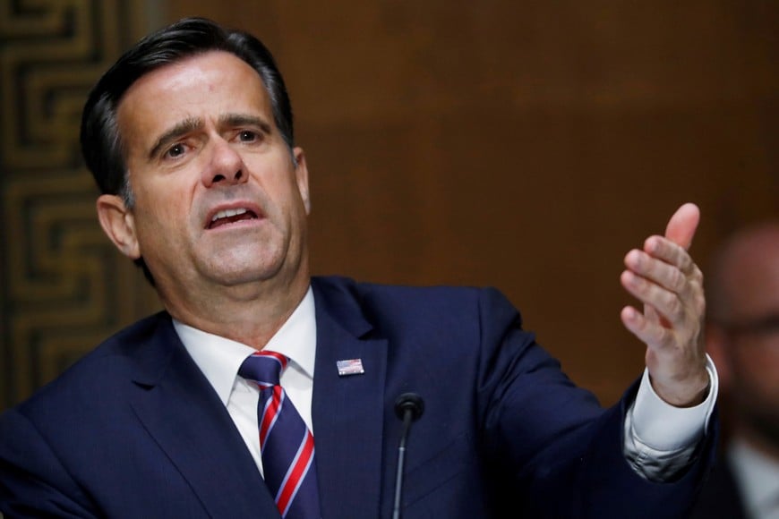 FILE PHOTO: Rep. John Ratcliffe, R-TX, testifies before a Senate Intelligence Committee nomination hearing on Capitol Hill in Washington, U.S., May 5, 2020. Andrew Harnik/Pool via REUTERS/File Photo