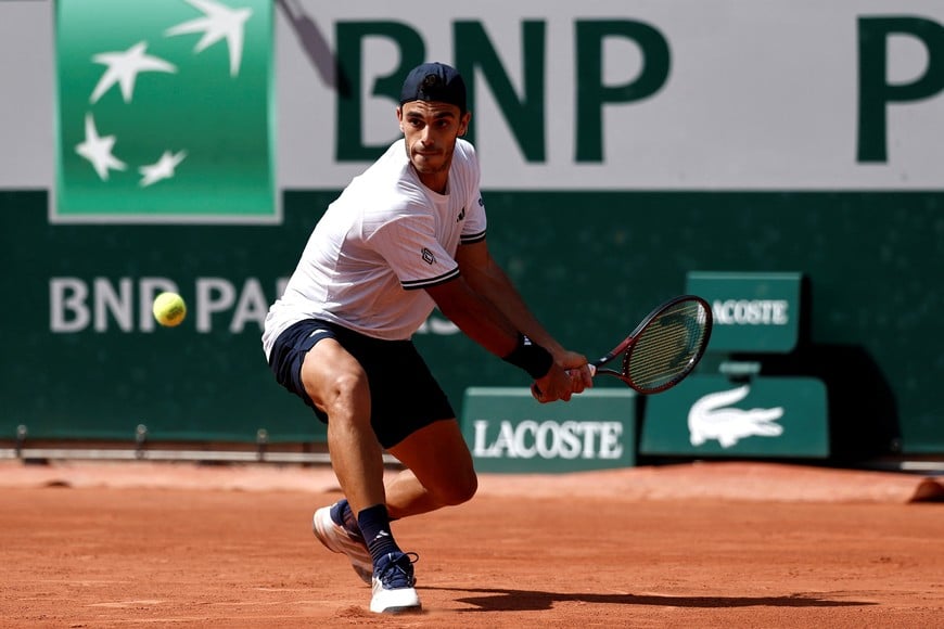 Tennis - French Open - Roland Garros, Paris, France - May 28, 2026
Argentina's Francisco Cerundolo in action during his second round match against France's Hugo Gaston REUTERS/Benoit Tessier