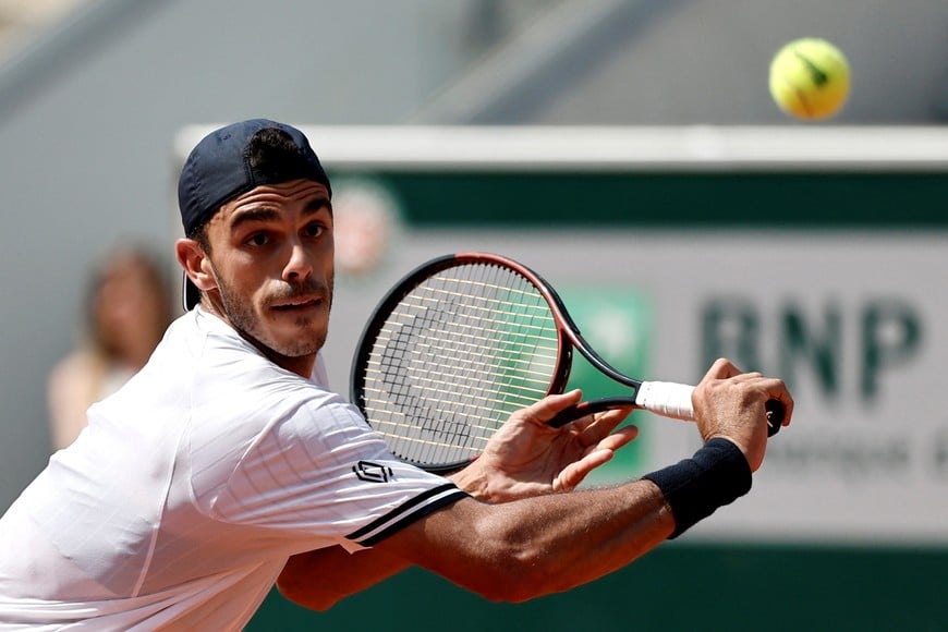 Tennis - French Open - Roland Garros, Paris, France - May 28, 2026
Argentina's Francisco Cerundolo in action during his second round match against France's Hugo Gaston REUTERS/Benoit Tessier