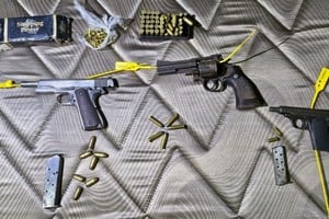 Las armas secuestradas.