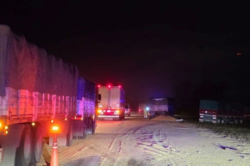 El conductor de uno de los camiones resultó con lesiones. Foto: El Litoral