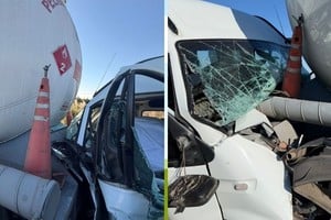 Accidente fatal en autopista a la altura del peaje de Sauce Viejo. Foto: Gentileza