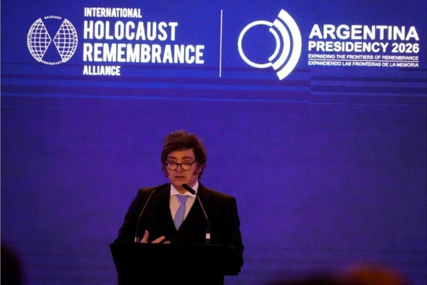 Milei encabezó un plenario para la memoria del Holocausto. Crédito: Presidencia de la Nación