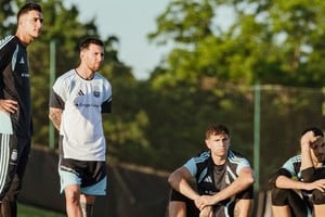 La Selección Argentina ya se entrena en Kansas. Crédito: AFA