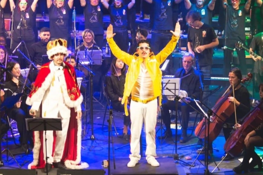 El coro compartiendo las canciones de Queen. Foto: Gentileza Coro de la Merced