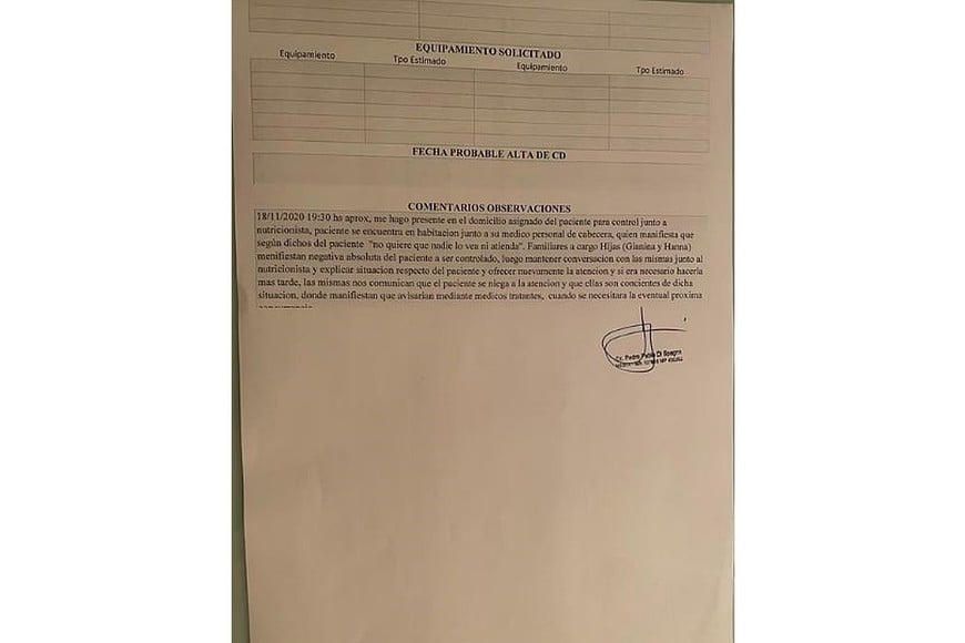 El segundo documento firmado por Di Spagna.