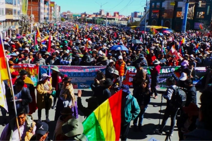 Continúan las manifestaciones en Bolivia. Crédito: Gentileza TeleSur