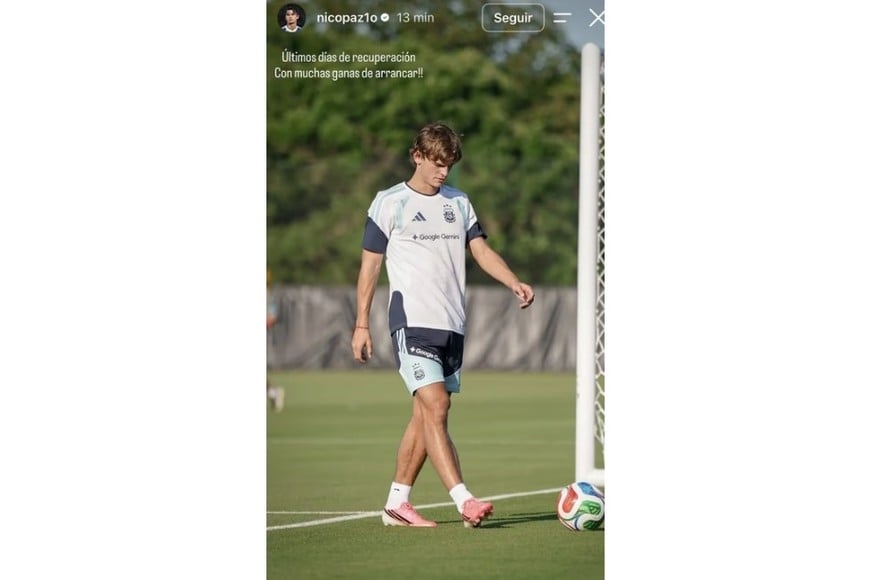 El posteo de Nico Paz en Instagram.