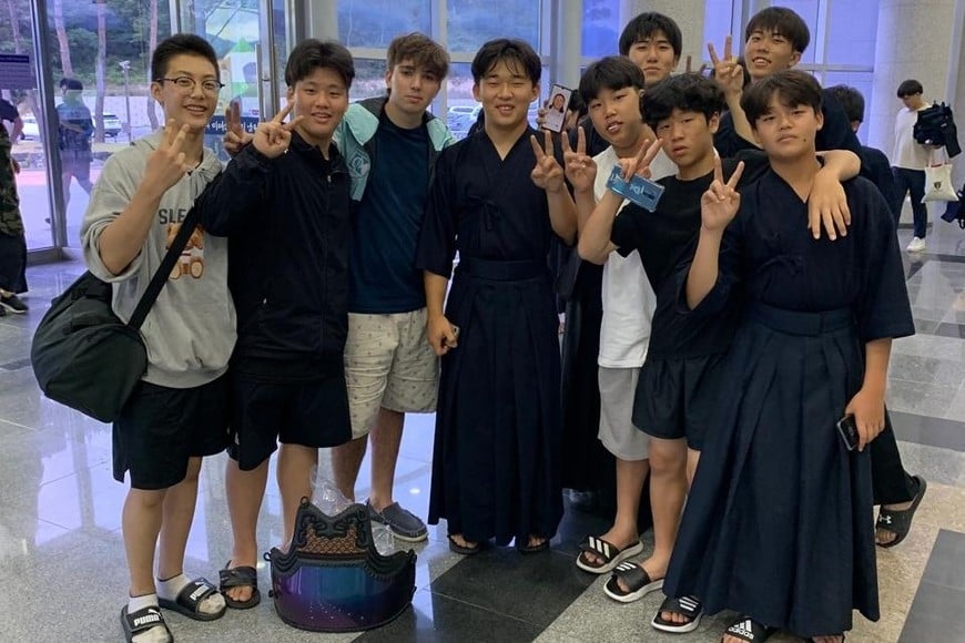 Un joven santafesino que tuvo la oportunidad de entrenar en Corea. Gentileza.