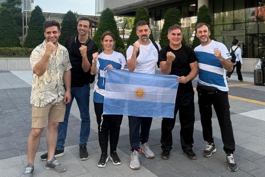 La delegación argentina en Corea. Gentileza.