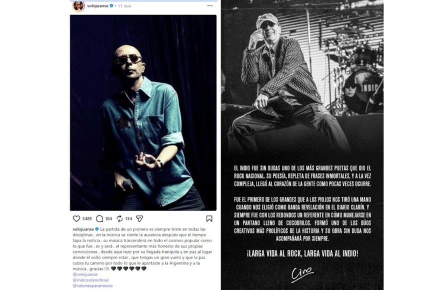 Juanse y Andrés Ciro Martínez publicaron en sus redes sociales.