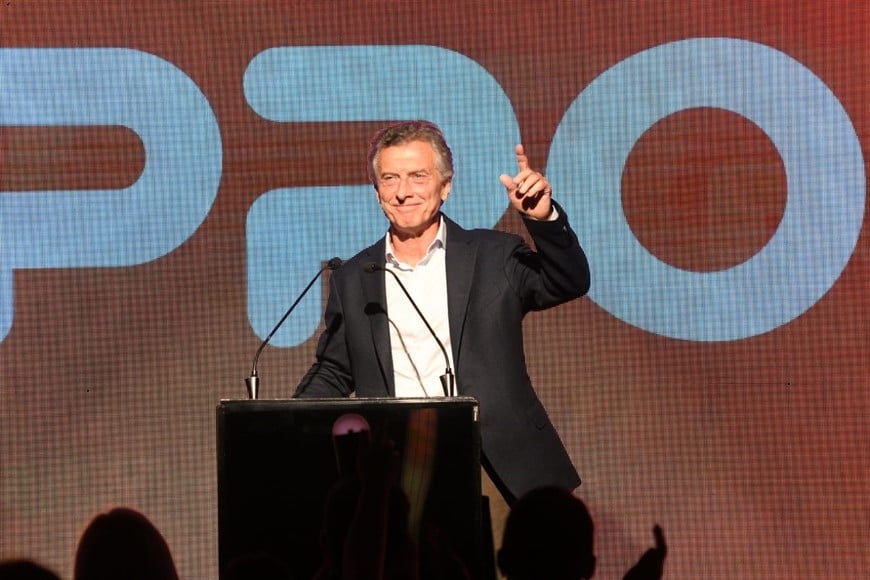Mauricio Macri este viernes en Santa Fe. Crédito: Manuel Fabatía