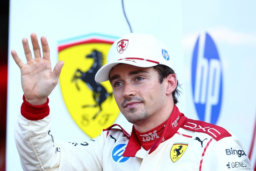 Formula One F1 - Monaco Grand Prix - Circuit de Monaco, Monaco - June 5, 2026
Ferrari's Charles Leclerc reacts after practice REUTERS/Manon Cruz