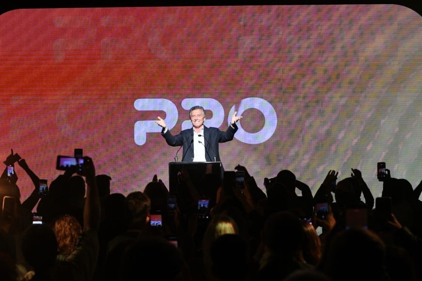 Mauricio Macri este viernes en Santa Fe. Crédito: Manuel Fabatía