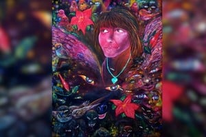 "Conviviendo con sus espíritus", de José Luis Cravero. Óleo sobre tela.