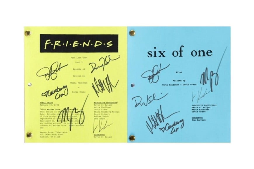 Se subastaron dos guiones originales de Friends.