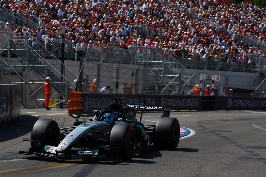 Formula One F1 - Monaco Grand Prix - Circuit de Monaco, Monaco - June 6, 2026
Mercedes' George Russell in action during qualifying REUTERS/Yves Herman