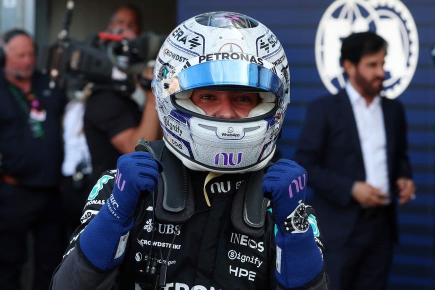 Formula One F1 - Monaco Grand Prix - Circuit de Monaco, Monaco - June 6, 2026
Mercedes' Kimi Antonelli celebrates after qualifying in pole position REUTERS/Yves Herman